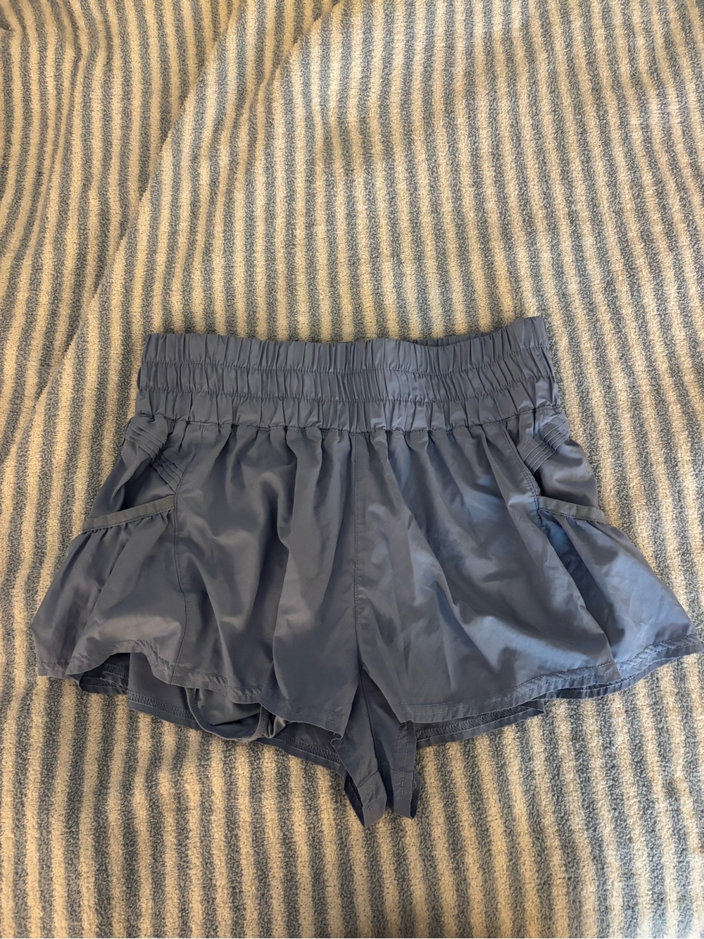 FP Movement by Free People Blue Elastic-Waist Athletic Shorts
